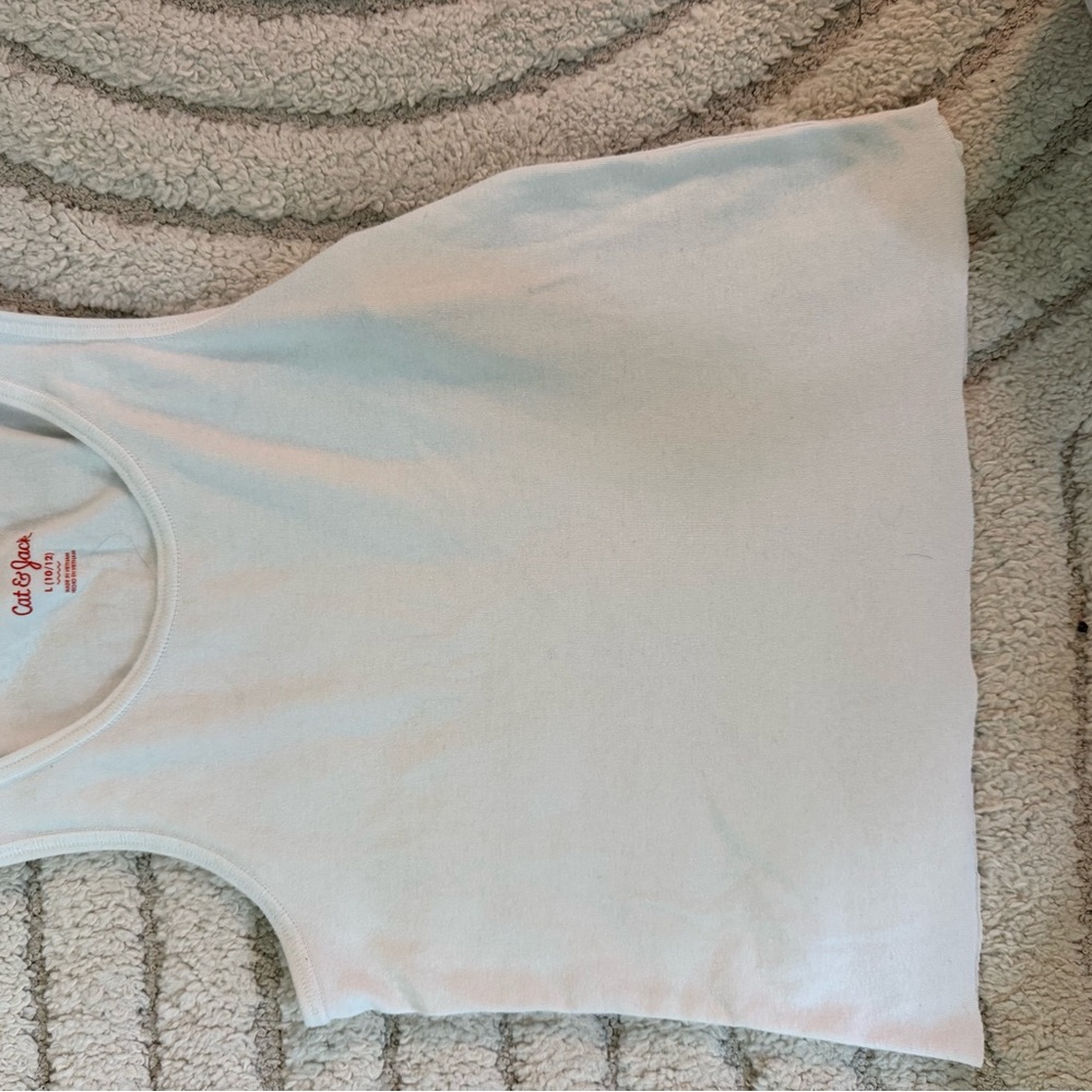 Cat & Jack White Tank Top Sleeveless Casual